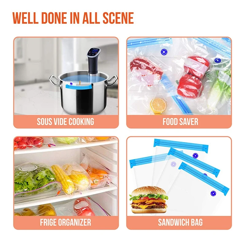 Sous Vide сумки 15 многоразовые пищевые вакуумные пакеты для anva и Joule плиты