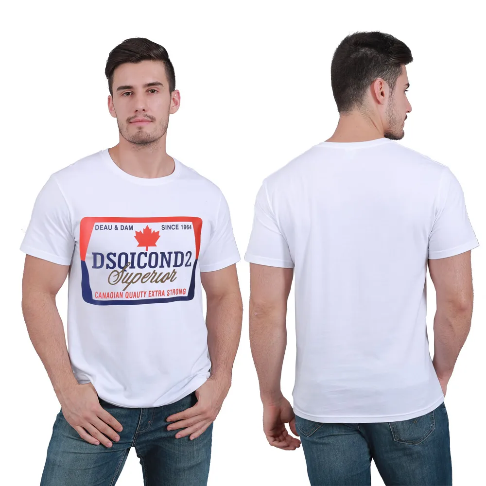 Мужская футболка DSQICOND2 с коротким рукавом мужские топы принтом модная