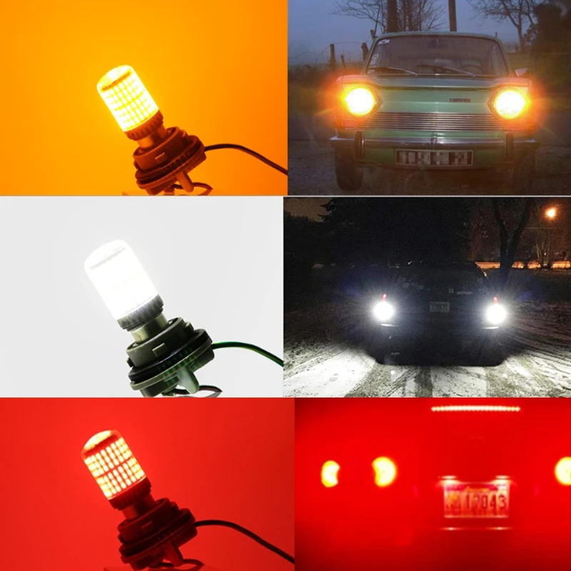 Сверхъяркие светодиодные лампы Canbus 3014 144 SMD 1157 BAY15D P27/5 Вт автомобисветильник па