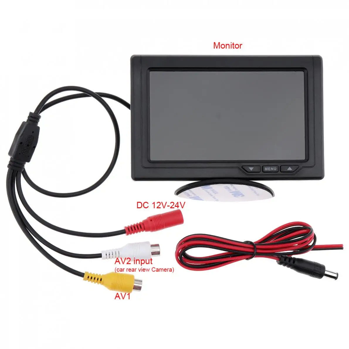 4,3 дюймов цветной TFT lcd 480x272 автомобильный монитор заднего вида автомобиля заднего вида Обратный монитор парковки для камеры DVD VCD