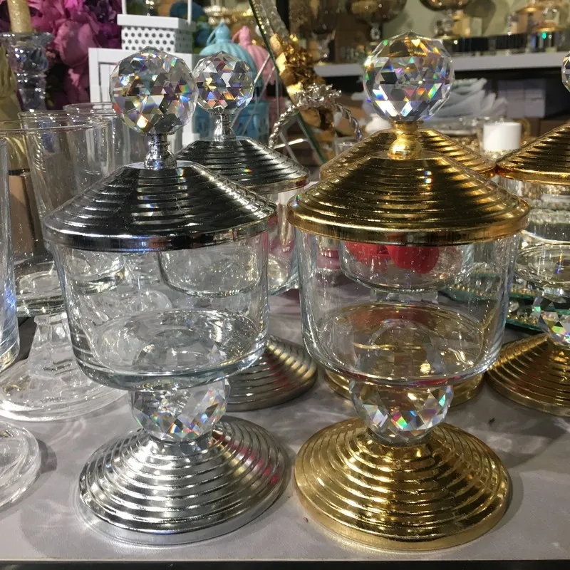 Металлический Пьедестал стеклянная декоративная сахарница тек 1 шт | Дом и сад