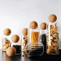 storage glass jar with wooden lid bottle kitchen mason jars with lid glass bottle container cereal dispenser canister