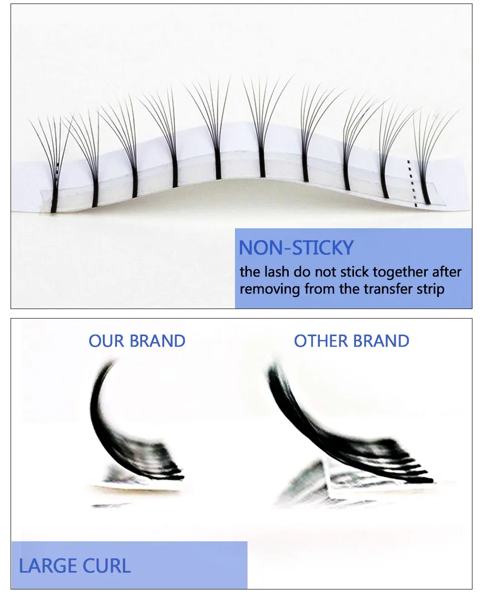 Abonnie big box Premade Fans Faux-Mink-Lash-удлинитель для макияжа-инструменты с коротким стержнем русский-объемные-удлинители