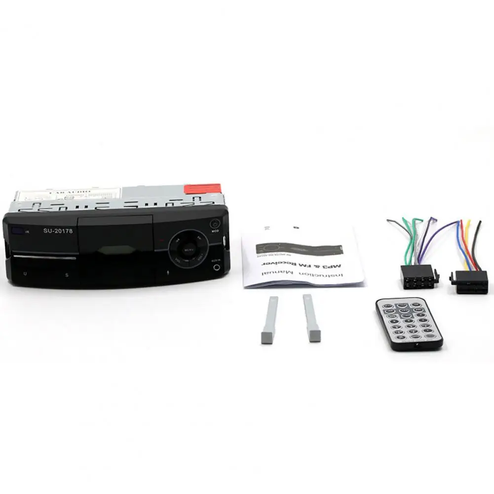 

Car MP3 Bluetooth Hands-free Call Player LED Display USB Interface Car Radio Receiver Car Multimedia Player with Cell Phone Rack