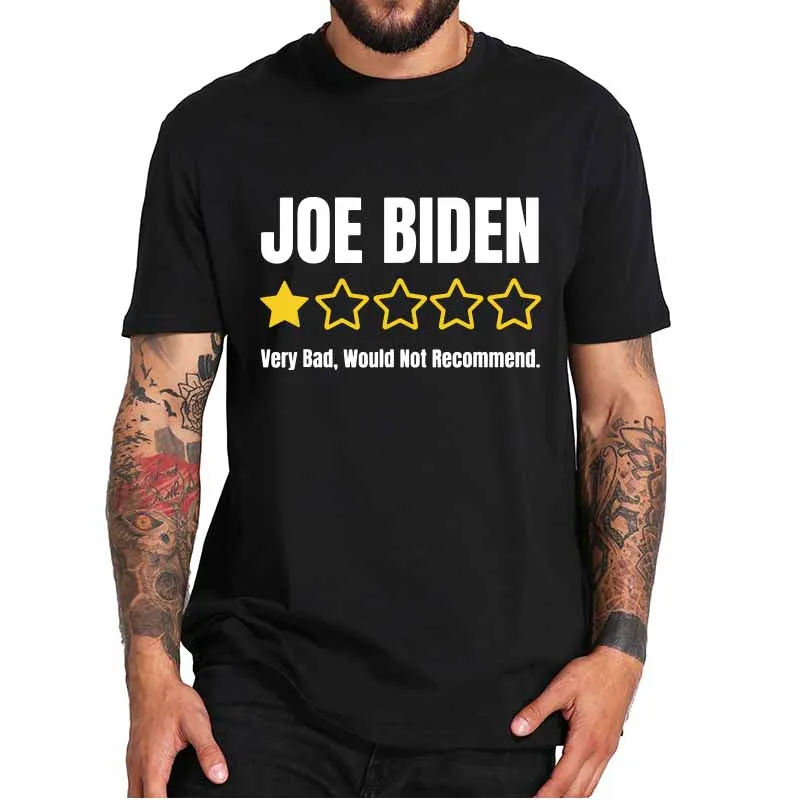 

Funny Republicans Voter Anti Joe Biden One Star Rating T-Shirt Humor Print Casual 100% Cotton Men's T Shirts EU Size