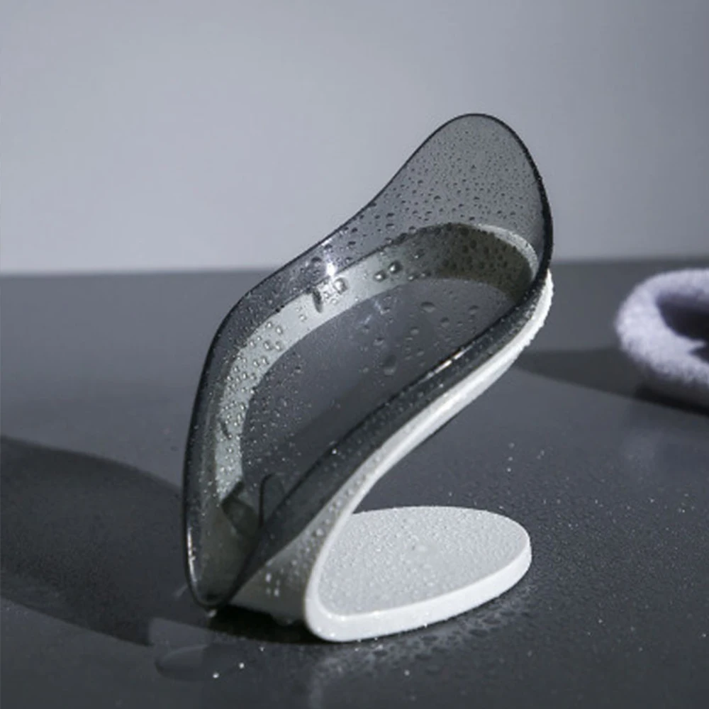 

Bathroom Soap Holder Leaf Shape Soap Box Creative Bathroom Kitchen Dish Storage Non-Slip Drain Soap Storage Case Container
