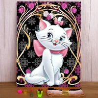 cartoon marie cat animail pre printed 11ct cross stitch embroidery full kit dmc threads hobby craft painting handmade adults