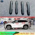 Хромированная крышка дверной ручки для Toyota Highlander XU70 2021 2022 ABS с отверстием для смарт-ключа