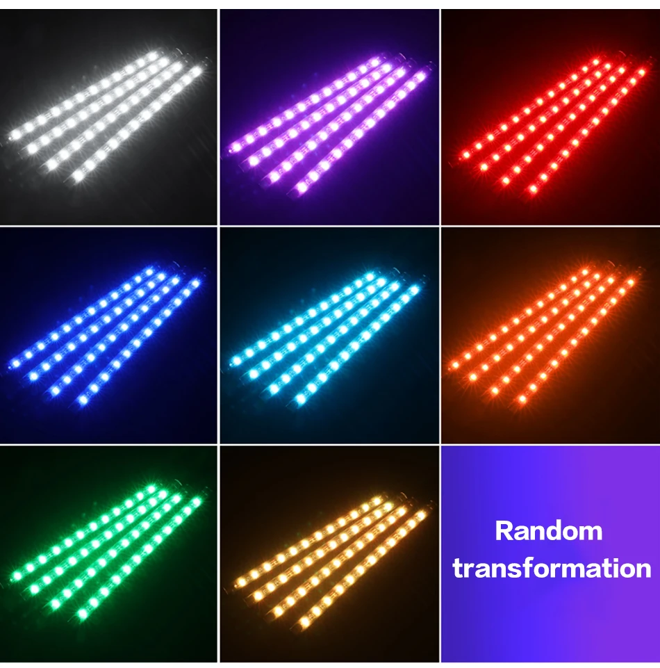 Автомобильный RGB светодиодный ленточный светильник s цвета автомобильный