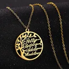 Женское Ожерелье из нержавеющей стали, персонализированное ожерелье с надписью Древо жизни