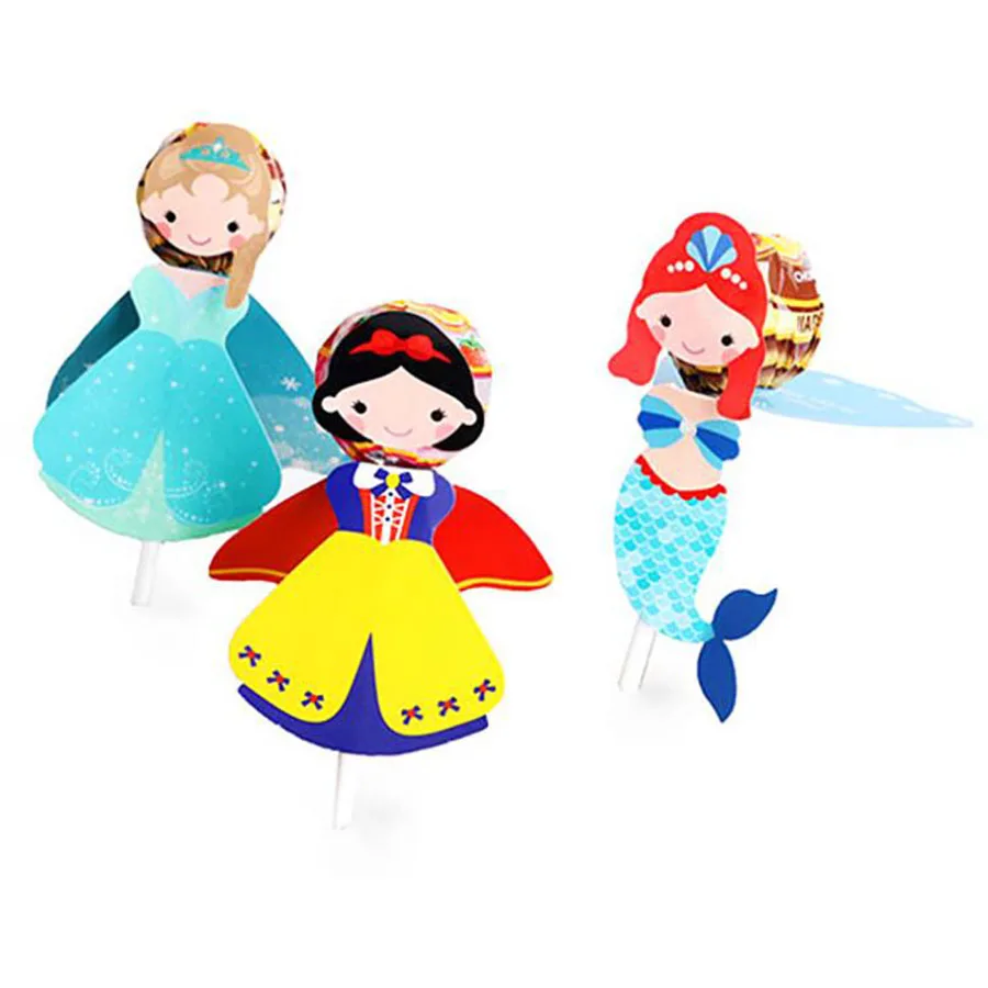 48 шт. Золушка мультфильм персонаж День Рождения украшения для леденец детей