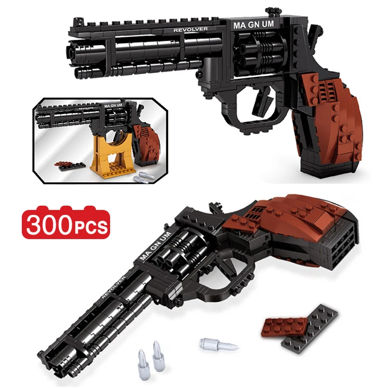Конструктор пистолет-Револьвер 300 шт. силовой пистолет модель спецназа в стиле