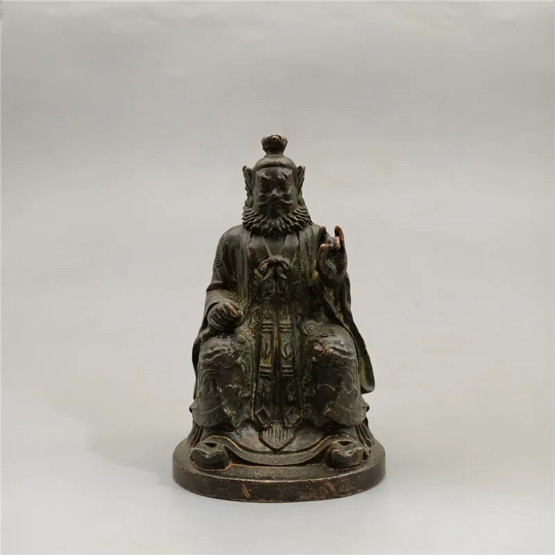 

Китайская старая статуя Taoism из бронзы, Чжан Тяньши, старая медная статуя