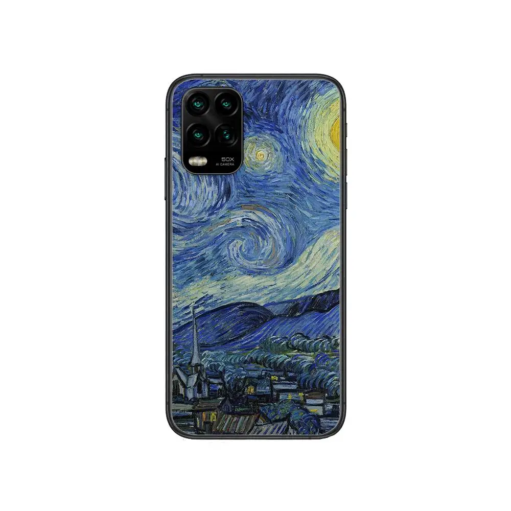 

Van Gogh Art Oil Painting Phone Case For XiaoMi Redmi 11lite ultra 9 8A 7A 6 A Pro T 5G K40 Anime Black Cover Silicone Back Pret