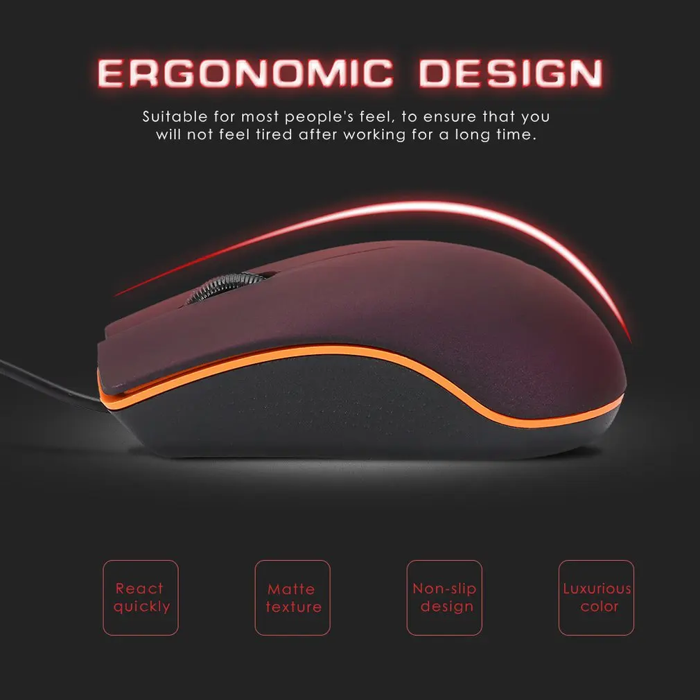 

Mini M20 Wired Mouse 1200DPI Optical USB 2.0 Pro Gaming Mouse Optical Mice Frosted Surface For Computer PC Laptop