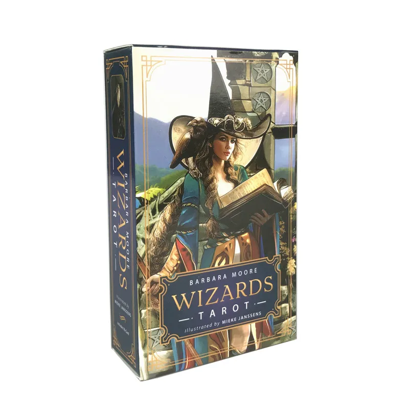 

Wizards Tarot Card Deck Rider Waite Smith Based Deck and Full Color Guidebook English Game Toy Divination Prophet Fortune Tellin