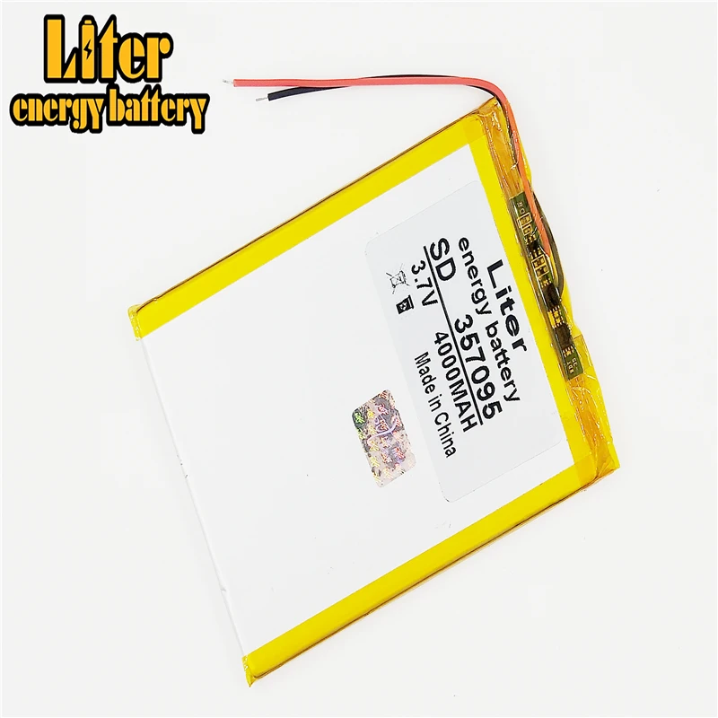 Литий полимерный аккумулятор 357095 3 7 в 4000 мАч для замены MP4 MP5 GPS DVD PAD MID планшетного