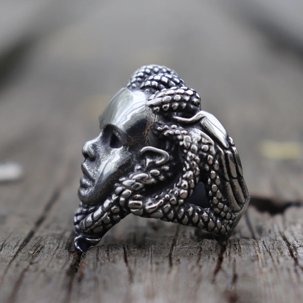 Греческое мифологическое кольцо с Медузой-Горгоной Gorgon 316L кольца из нержавеющей