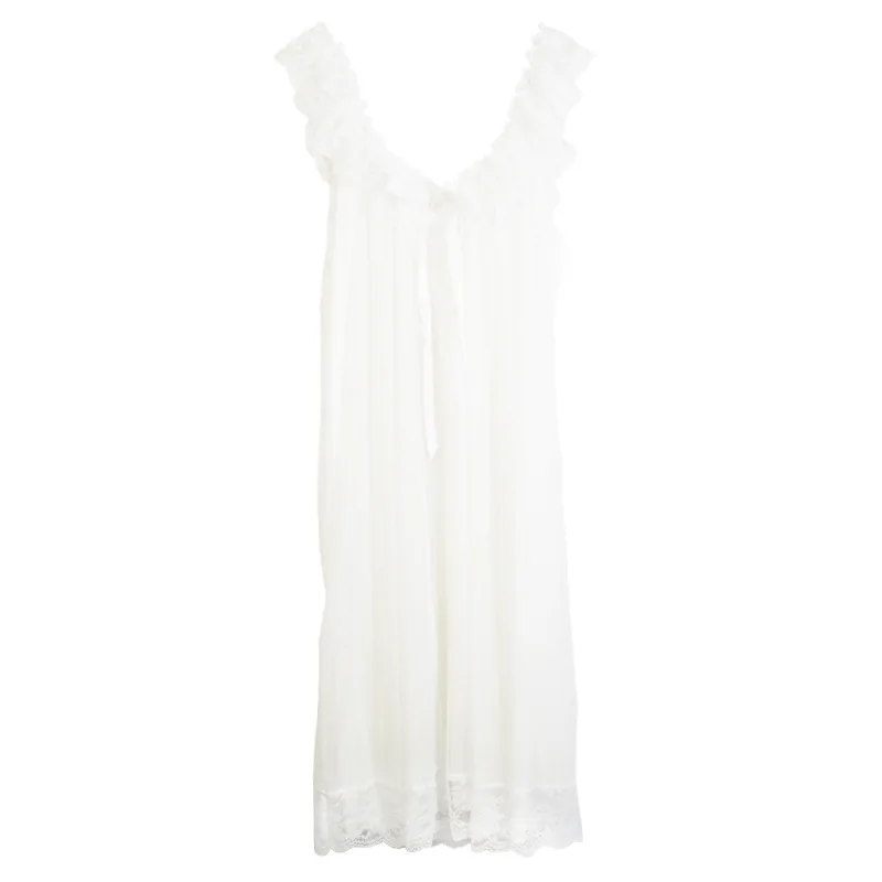 

Summer new suspender cotton sleeveless nightdress women's bow cute sexy princess home wear night dress women sleepwear nightgown