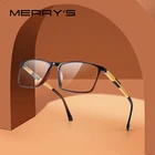 MERRYS дизайн мужские модные квадратные очки Рамка алюминиевые дужки близорукость рецепт оптические очки S2155
