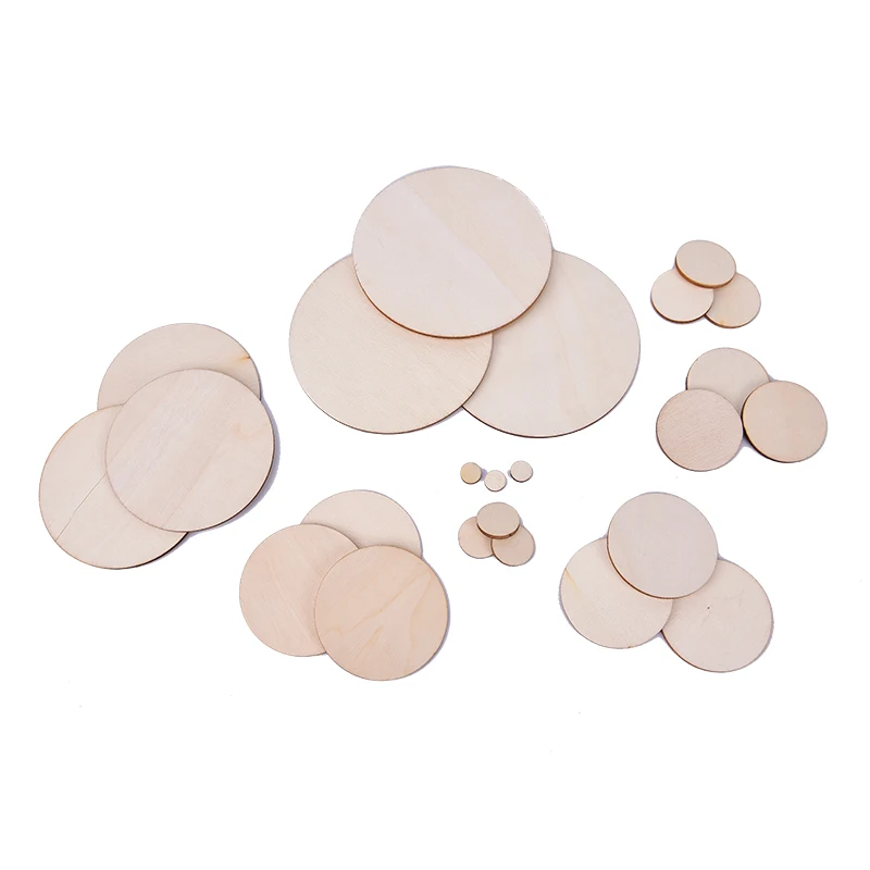 8 размеров для изготовления домашней карты деревянные кусочки круглые