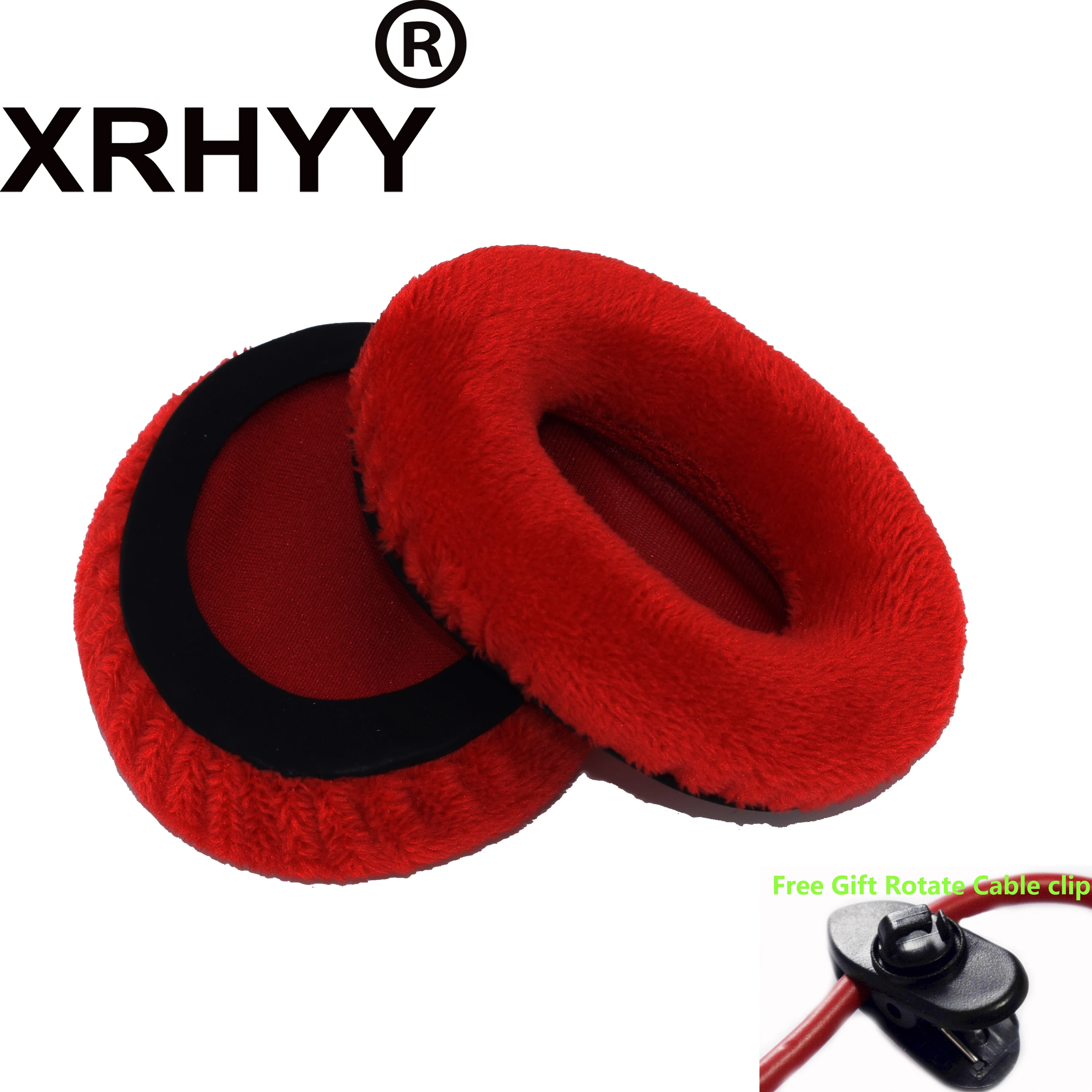 XRHYY сменные амбушюры, подушечки для наушников, бархатные подушечки для наушников Sennheiser Momentum на наушниках+ свободное вращение, зажим для кабеля