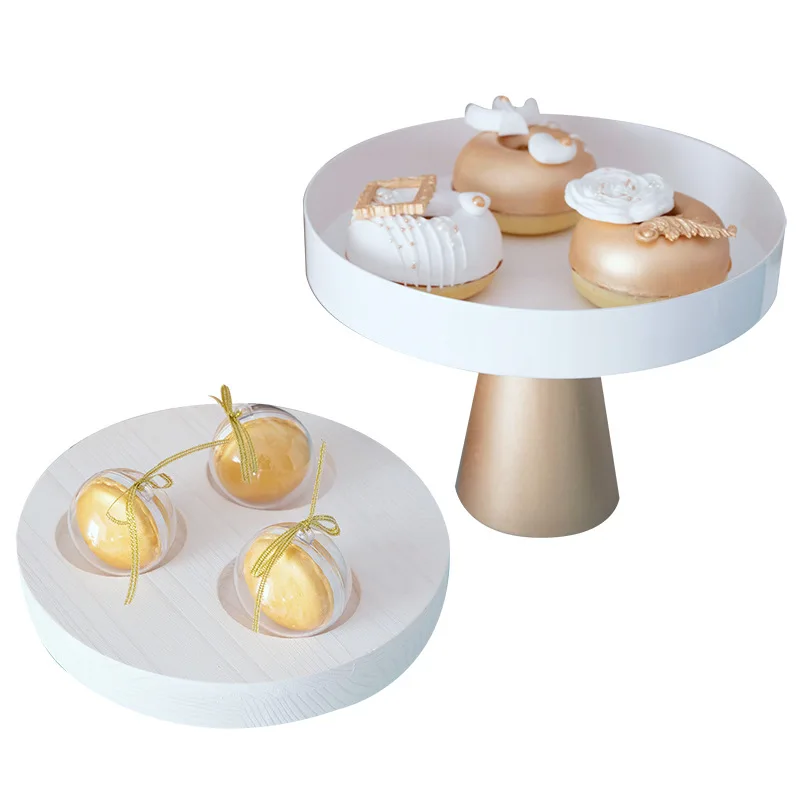 Деревянные декоративные стеллажи белые и синие серии подставки для десертов