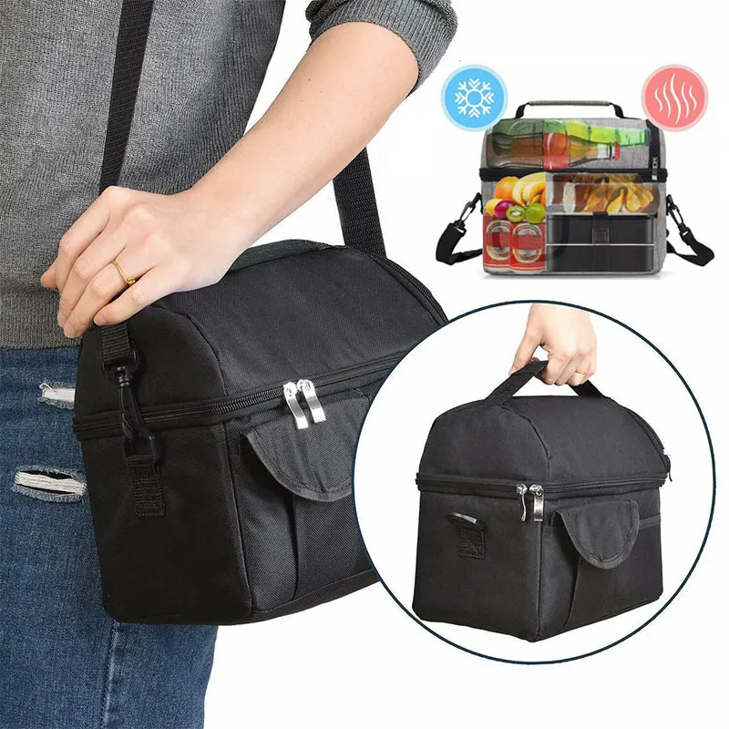 

Black Mummy Shoulder Bags for Outdoor kids Care Product High Capacity Waterproof Zipper Multifunctional Traval Thermal Insulated
