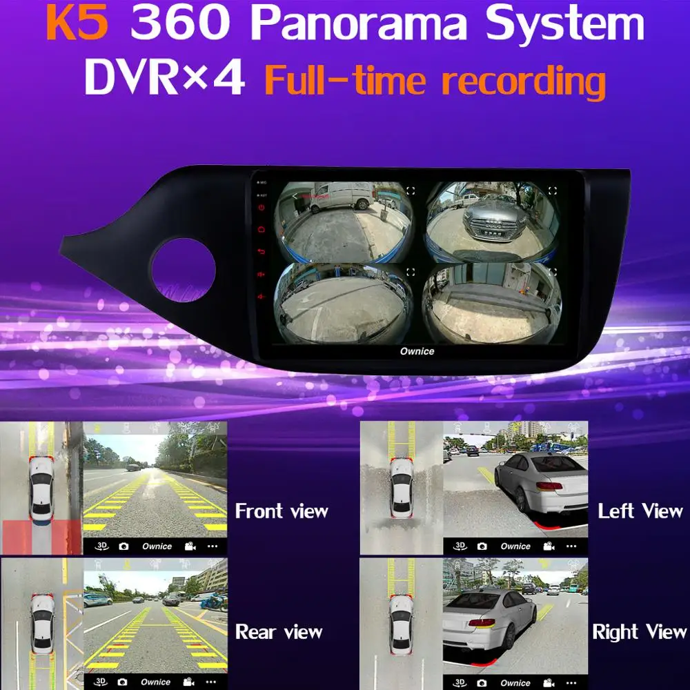 360°Panoramic 4G SIM+Wifi 8Core 4G+64G Android 9.0 Car Multimedia Radio For Kia Ceed LHD RHD 2012-2016GPS SPDIF DSP Auto CarPlay |