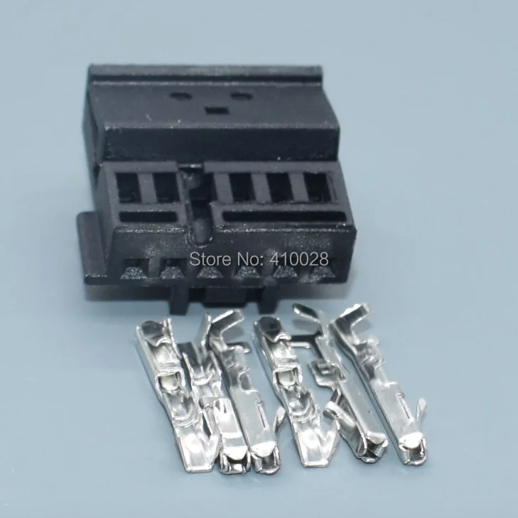 

shhworldsea 6pin female auto electric cable connector plug wiring unsealed connector 1-1411351-2A 1-969508-2