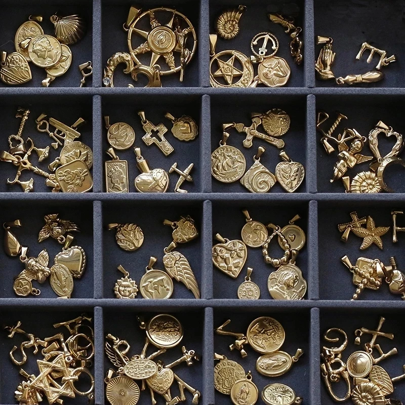 

Винтажные Подвески ручной работы из нержавеющей стали в виде солнца, подвески золотого цвета для изготовления ювелирных изделий «сделай са...