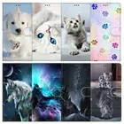 Чехол-книжка для Xiaomi Mi 10T Lite, Redmi Note 10 Pro, 9T, 9 Power, детский, с изображением кота, собаки, тигра, D08F