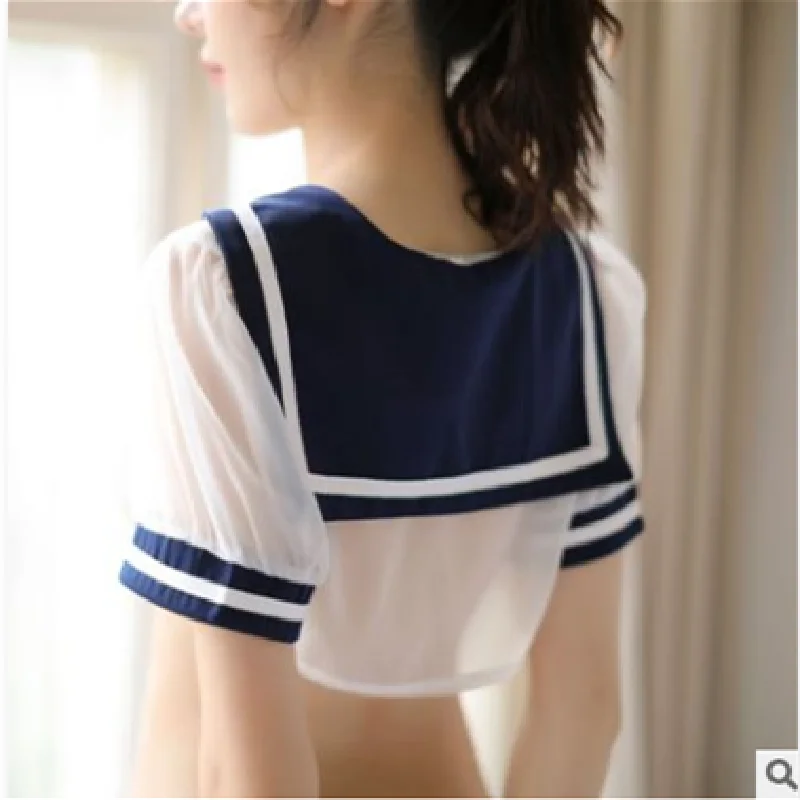 Сексуальная Студенческая форма топы и мини-юбка Эротическая школьная одежда