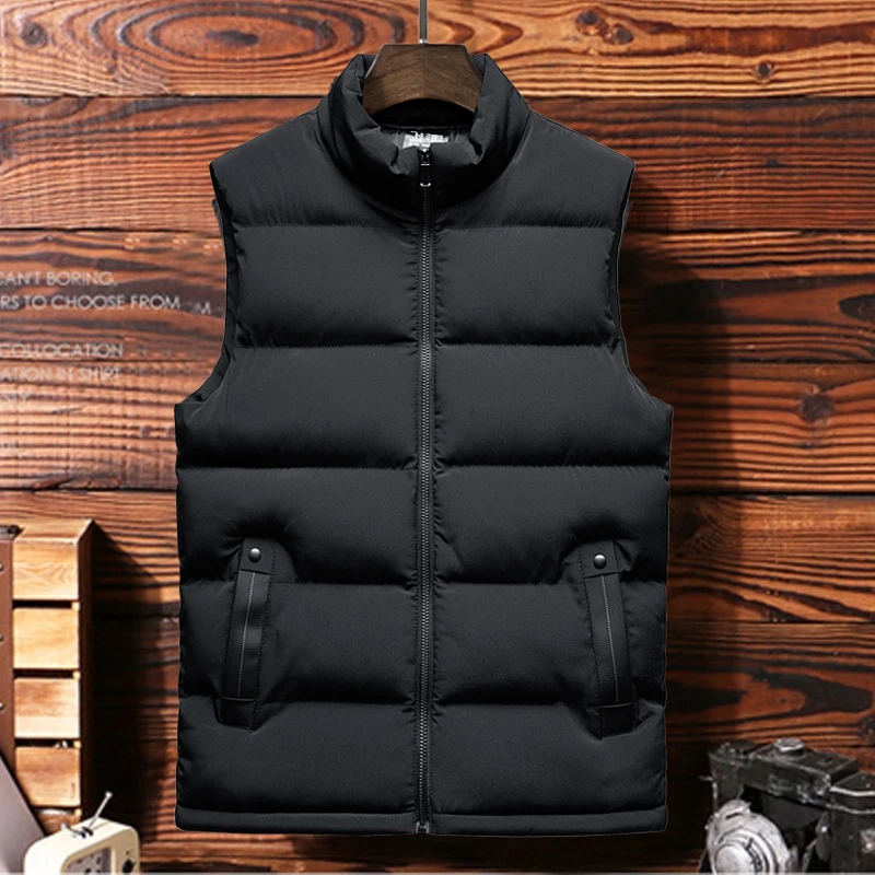 Мужской жилет без рукавов легкий хлопковый для весны и осени толстая верхняя