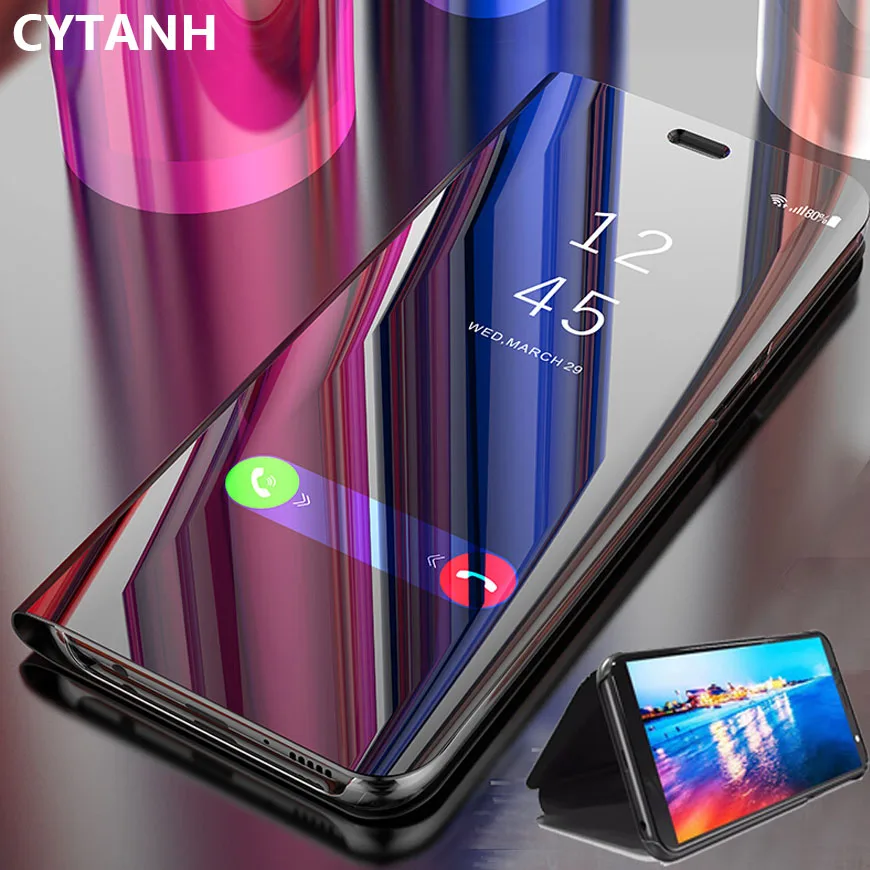 Зеркальный Чехол книжка для Huawei Honor 20 P30 Pro P20 Lite P 30 on 10 Light Hawei Hono 8s 8c 8x 8a 8 C X S чехол с