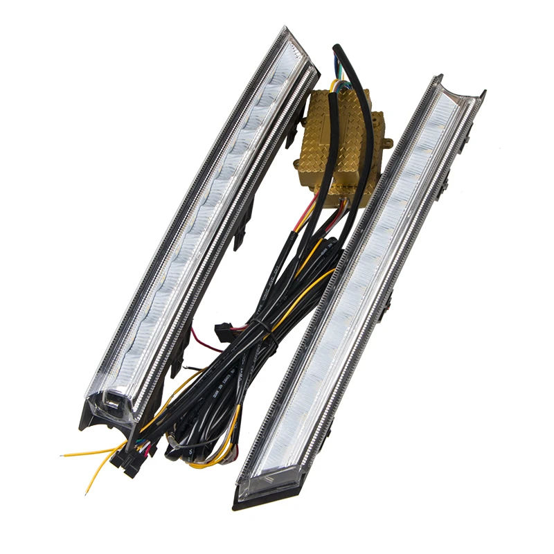 

2 pcs For Mazda CX-5 CX 5 2017 2018 12V LED DRL Daytime Running Light Fog Lamp Decoration with Flowing Turn Signal style Relay