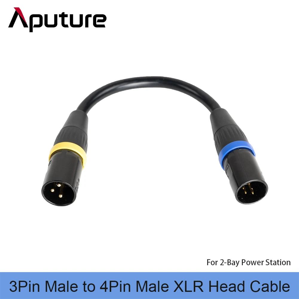 

Aputure 3Pin Male to 4Pin Male XLR Head Cable for 2-Bay Power Station