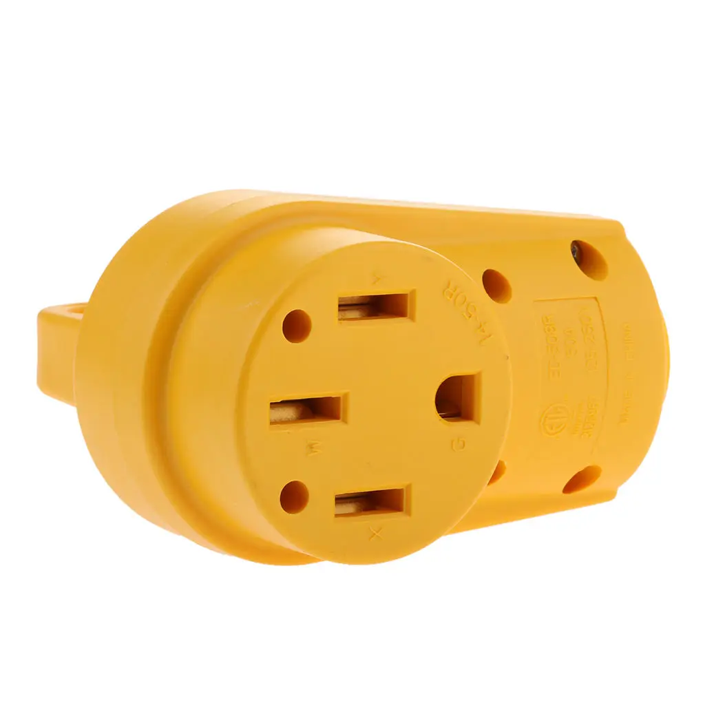 

125V/50A RV Camper Motorhome Female Replacement Plug Power Grip Handle