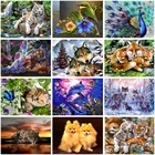 Алмазная 5d картина сделай сам с животными, тигр, волк, алмазная вышивка, мозаика, кот, собака, картина, Набор для вышивки крестиком, домашний декор, Новогодний подарок