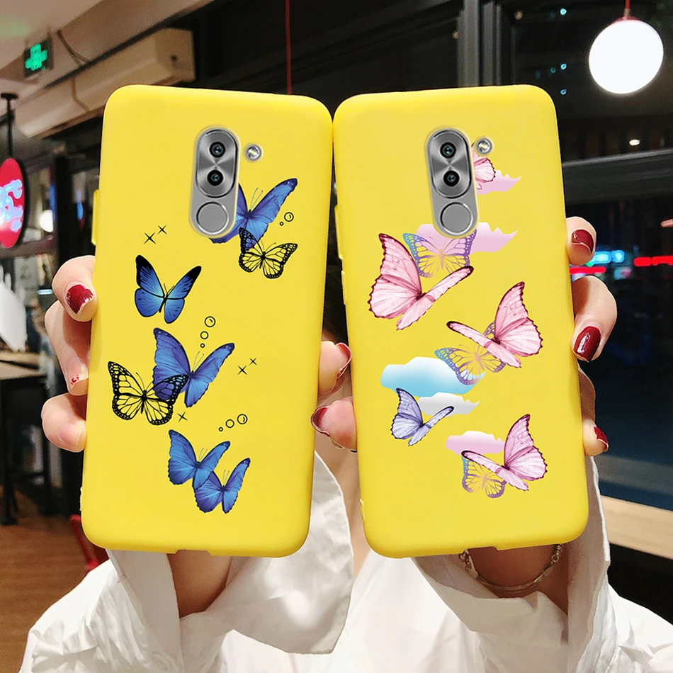 Чехол для пары с сердцем Huawei Honor 6X женский Мягкий силиконовый чехол Coque GR5 2017 Mate 9 Lite