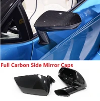 dry carbon fiber mirror covers fit for lamborghini aventador lp700 4 2011 2014 side mirror caps cover replacement style