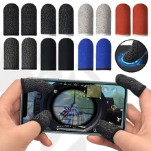 2PCS Screen Touch Finger Cots Gaming Finger Gloves Breathable Fingertips For Mobile Games Sensitive Screen Touch Finger Cover