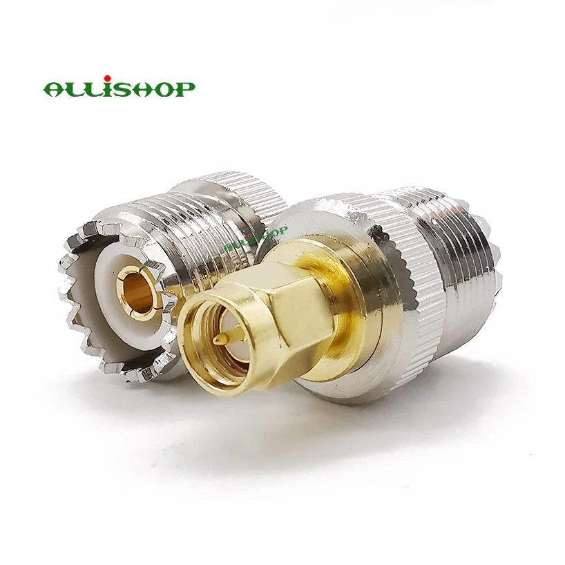 Качественный переходник SMA от ALLiSHOP разъем UHF SO-239 SO239 Мама-папа позолоченный