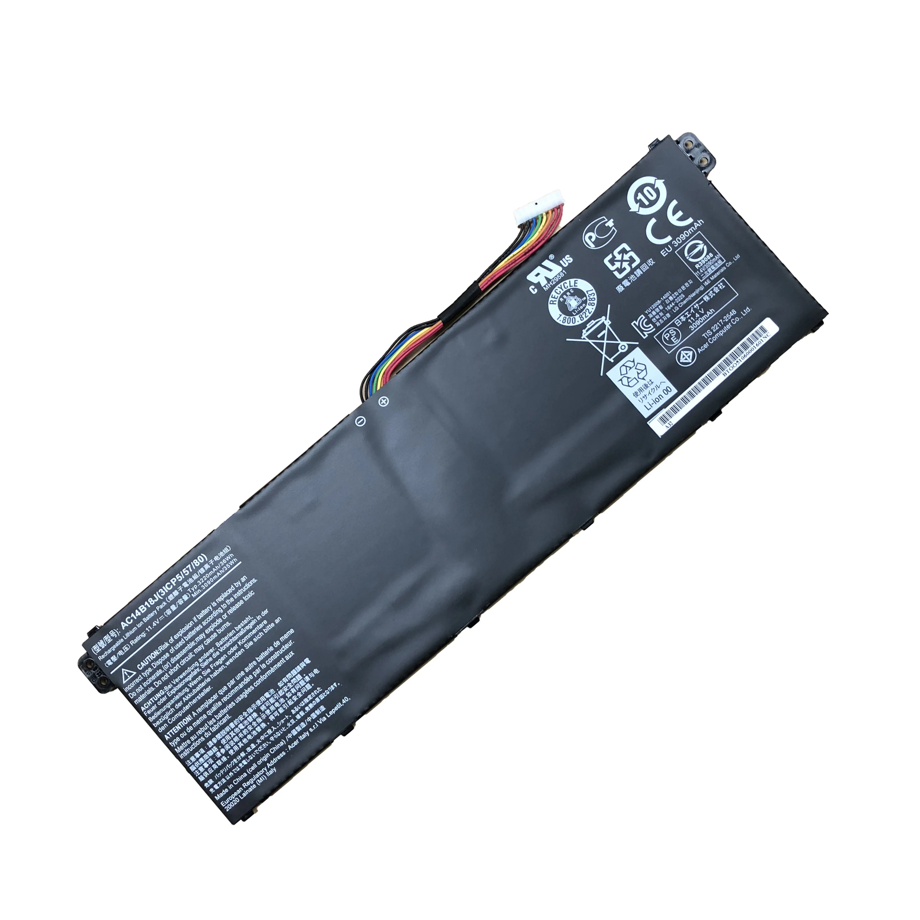 Аккумулятор AC14B18J AC14B13J 11 4 в 36 Втч/3220 мА · ч для ноутбука Acer Aspire ES1-511 ES1-512 V3 V3-111 V3-111P