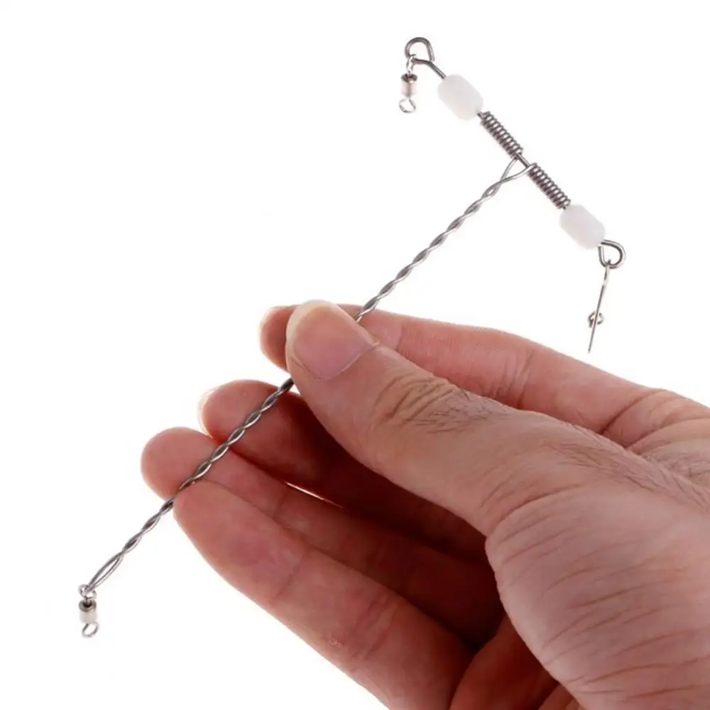 5Pcs Fishing Tools 12cm Stainless Steel Luminous Bead Rolling Lure Connector Balance Accessory | Спорт и развлечения