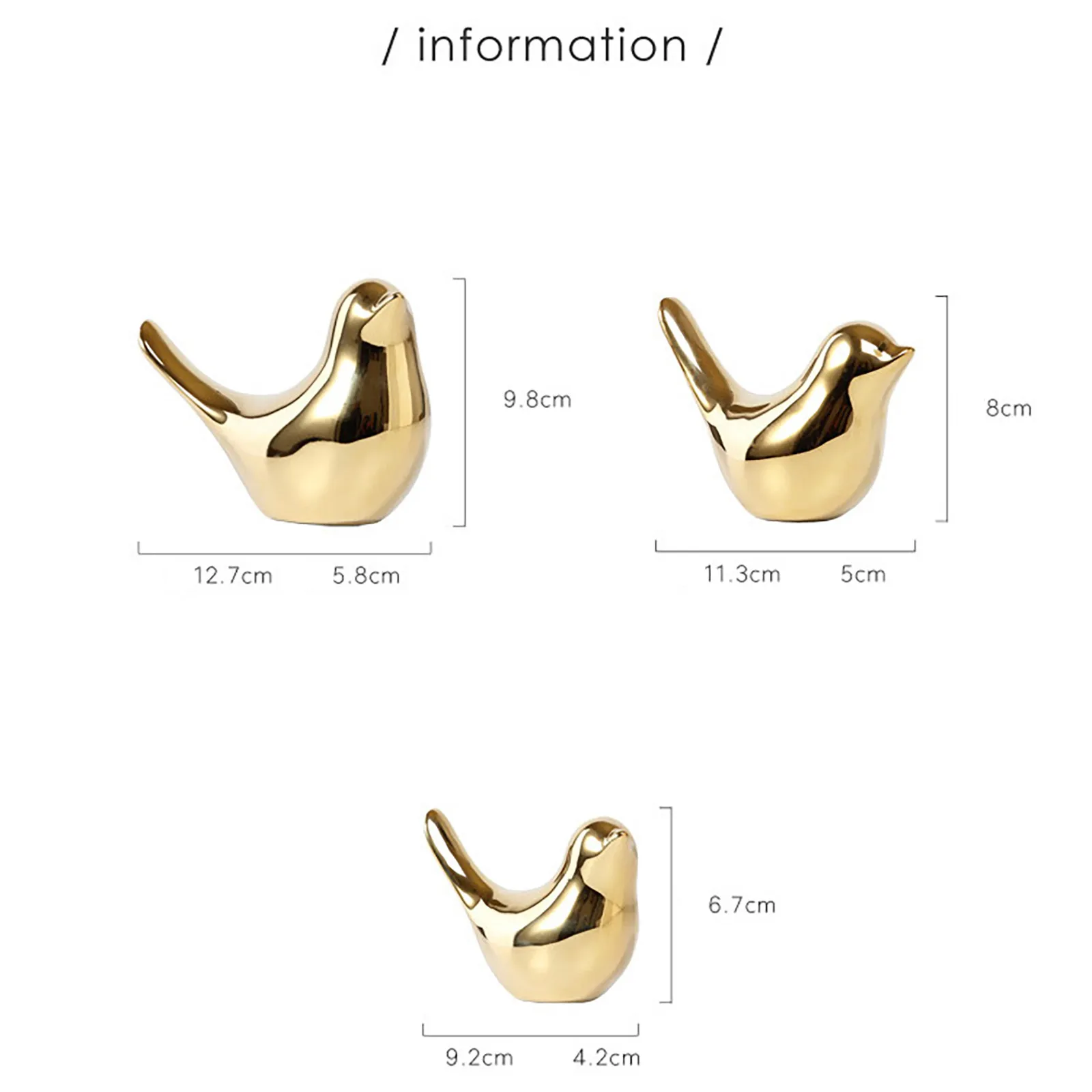 

Nordic Creative Golden Ceramic Bird Decoration Modern Simple Living Room Home Soft Decoration Desktop Decoration Wedding Gift