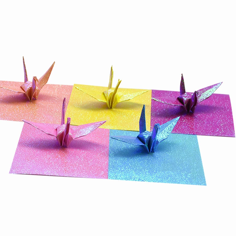 50pcs Square Origami Paper Single Side Shining Folding Multicolor Papers Kids Handmade DIY Scrapbooking Craft Decor Multi Size | Дом и сад