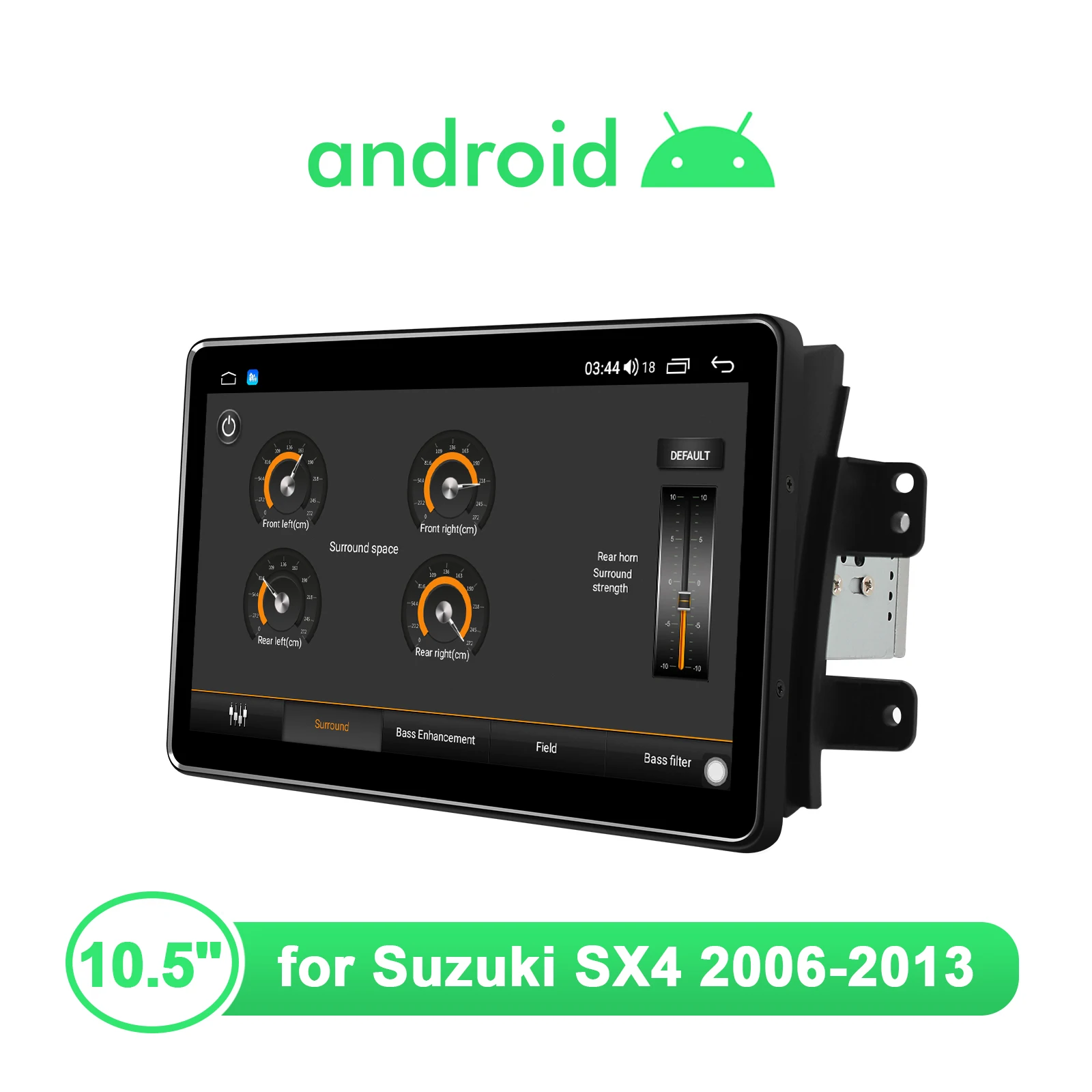 구매 10.5 인치 중앙 1 딘 멀티미디어 오토라디오 헤드 유닛 안드로이드 자동차 라디오 스테레오 스즈키 SX4 2006 2013 무선 카플레이 DVR