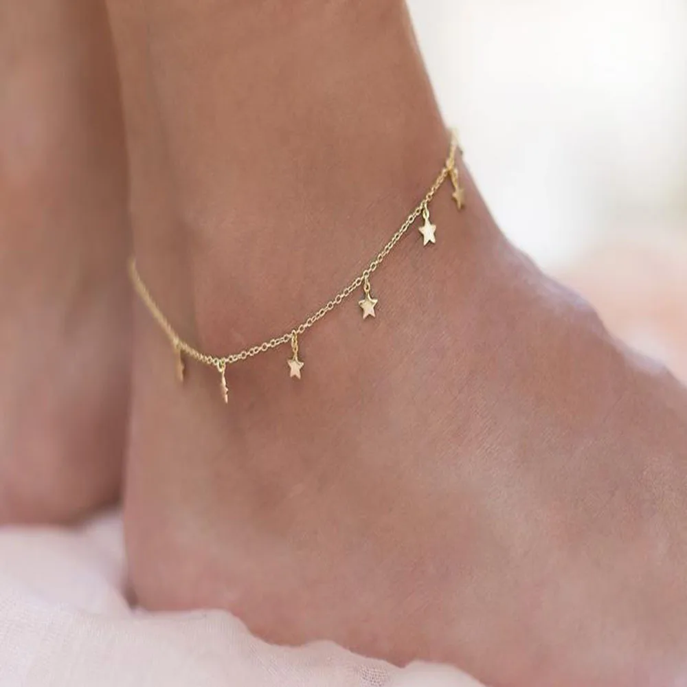 cute anklet Natural pearl Chain Bohemian Vintage Footwear Leg Bracelets 2021 Female Foot Jewelry wholesale for women gift