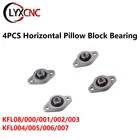 4 шт. KFL08 KFL000123456 горизонтальные свинцовые шарики из цинкового сплава с винтовым креплением, опорный медведь, крепление для принтера с ЧПУ